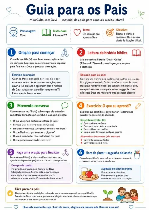 Guia para os Pais do Cultinho de Davi
