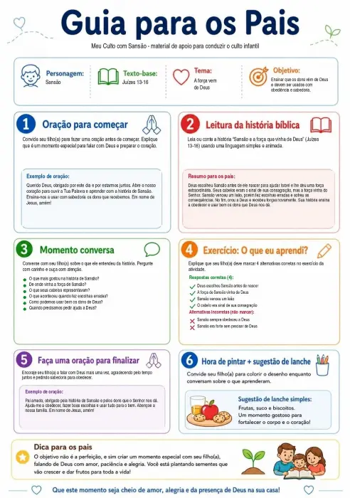 Guia para os Pais do Cultinho de Sansão